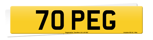 Registration number 70 PEG